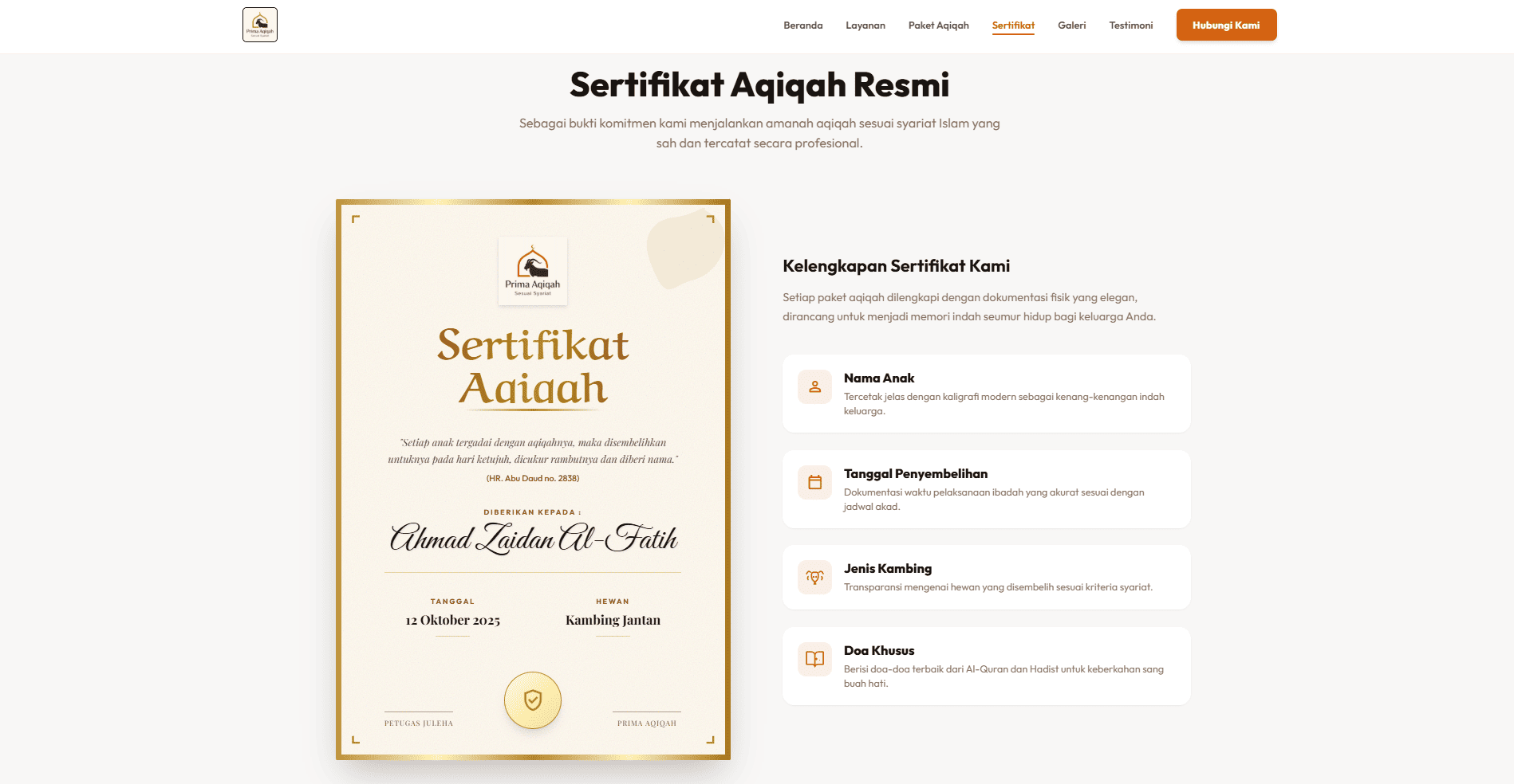 Digital Transformation for Prima Aqiqah Screenshot 4