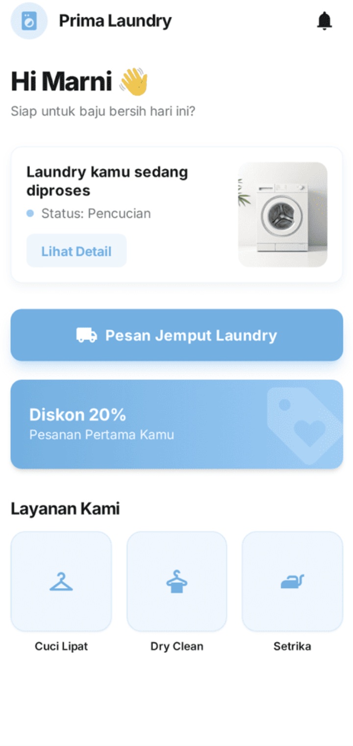 Digital Transformation for Prima Laundry Screenshot 2